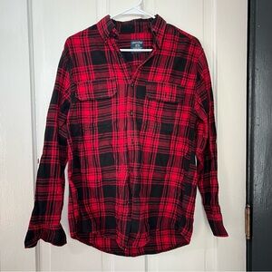 Faded Glory Red and Black Checkered Men's Shirt